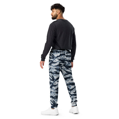 American Tiger Stripe Blue Frost CAMO Mens Joggers