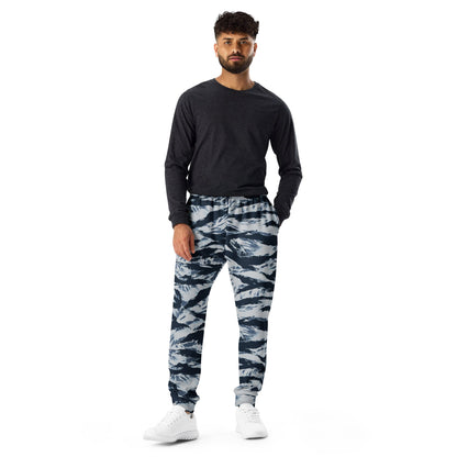 American Tiger Stripe Blue Frost CAMO Mens Joggers