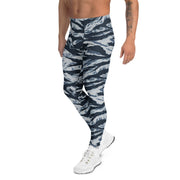 Tiger Stripe Blue Frost CAMO Mens Leggings - Men