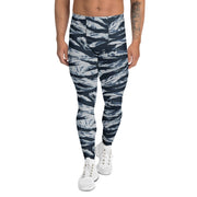 Tiger Stripe Blue Frost CAMO Mens Leggings - XS - Men