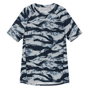 Tiger Stripe Blue Frost CAMO Mens Short-Sleeve Rash Guard - 2XS - SS