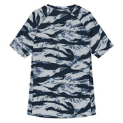 Tiger Stripe Blue Frost CAMO Mens Short-Sleeve Rash Guard - SS
