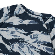 Tiger Stripe Blue Frost CAMO Mens Short-Sleeve Rash Guard - SS