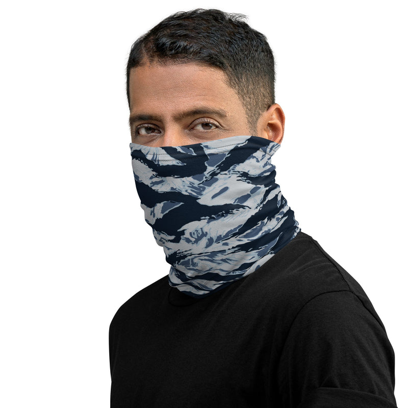 Tiger Stripe Blue Frost CAMO Neck Gaiter - Head