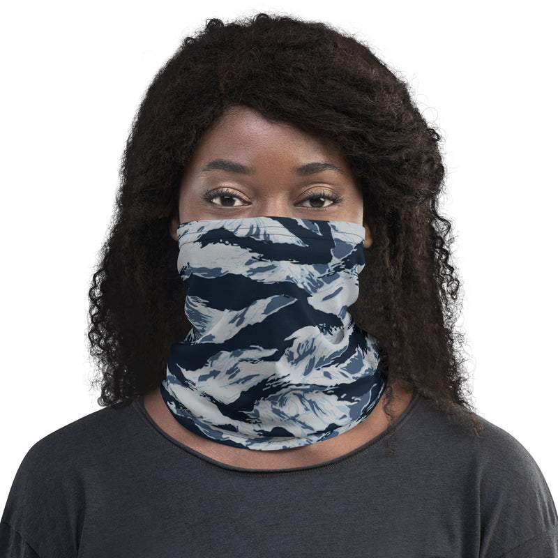 Tiger Stripe Blue Frost CAMO Neck Gaiter - Head