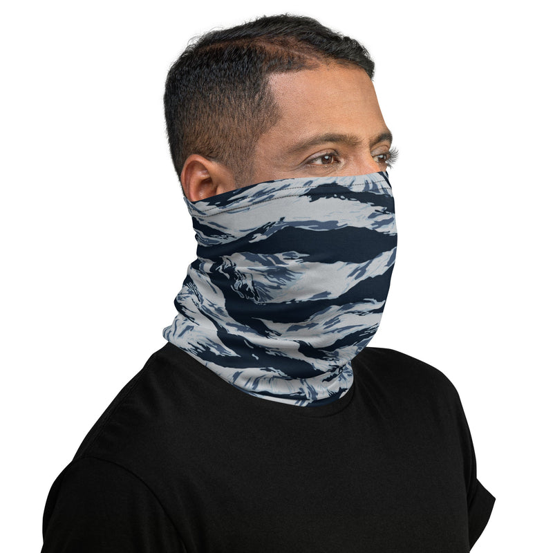 Tiger Stripe Blue Frost CAMO Neck Gaiter - Head