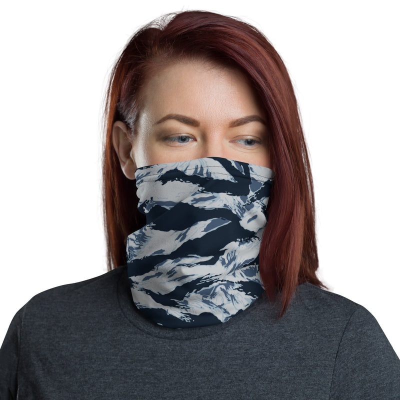 Tiger Stripe Blue Frost CAMO Neck Gaiter - Head