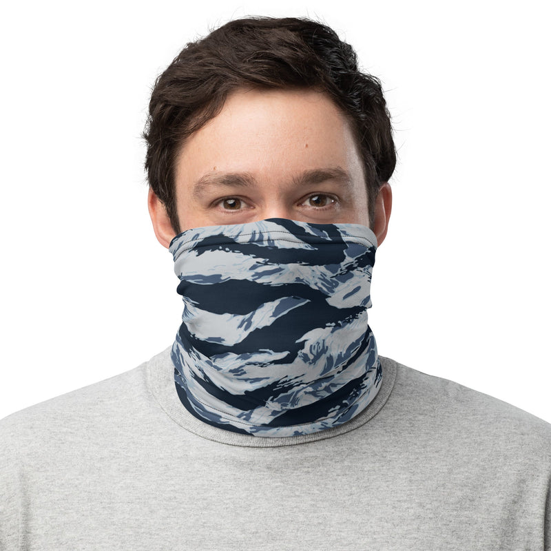 Tiger Stripe Blue Frost CAMO Neck Gaiter - Head