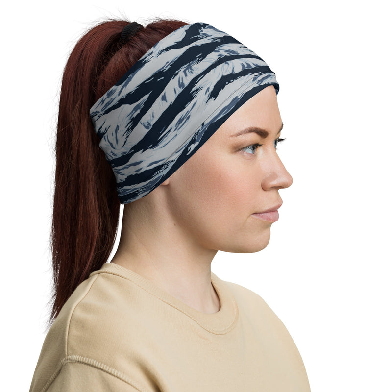 Tiger Stripe Blue Frost CAMO Neck Gaiter - Head
