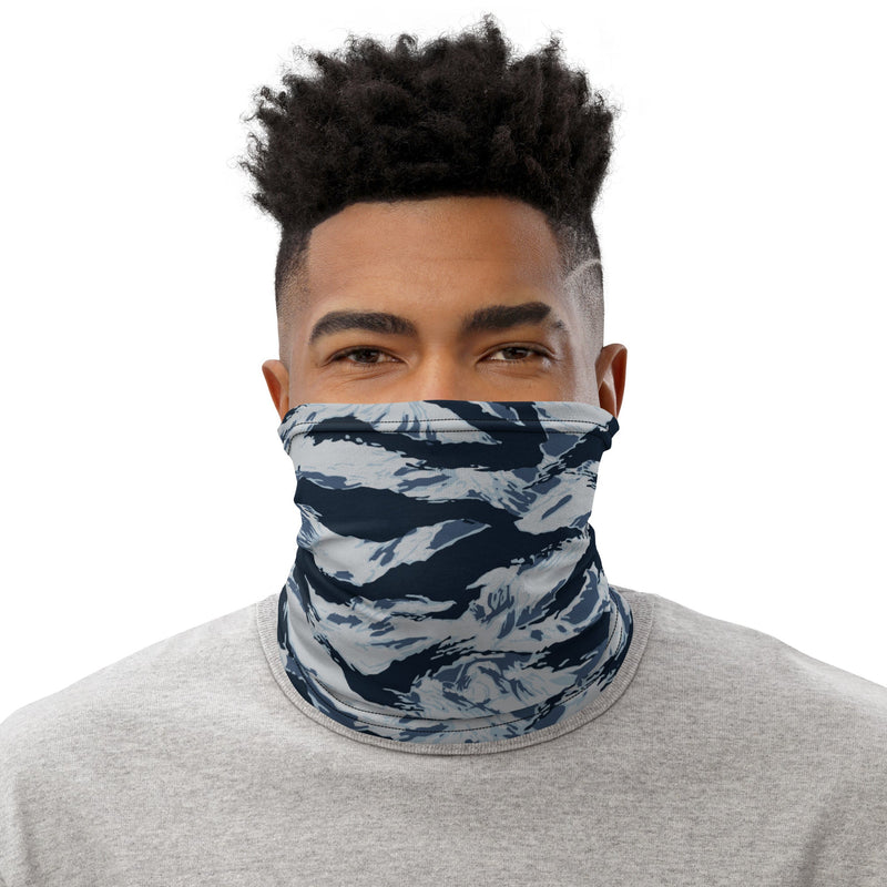 Tiger Stripe Blue Frost CAMO Neck Gaiter - Head