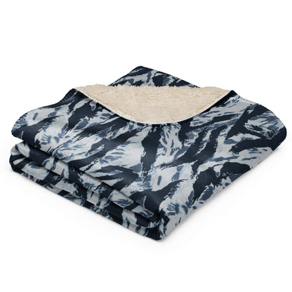 American Tiger Stripe Blue Frost CAMO Sherpa blanket - Blankets