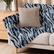 Tiger Stripe Blue Frost CAMO Sherpa Blanket