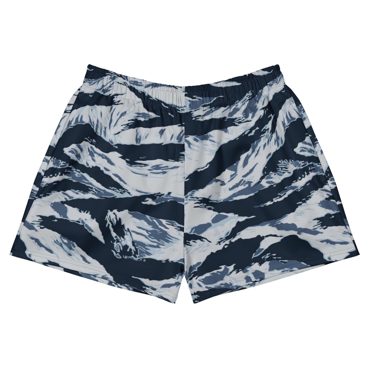 American Tiger Stripe Blue Frost CAMO Unisex Athletic Shorts