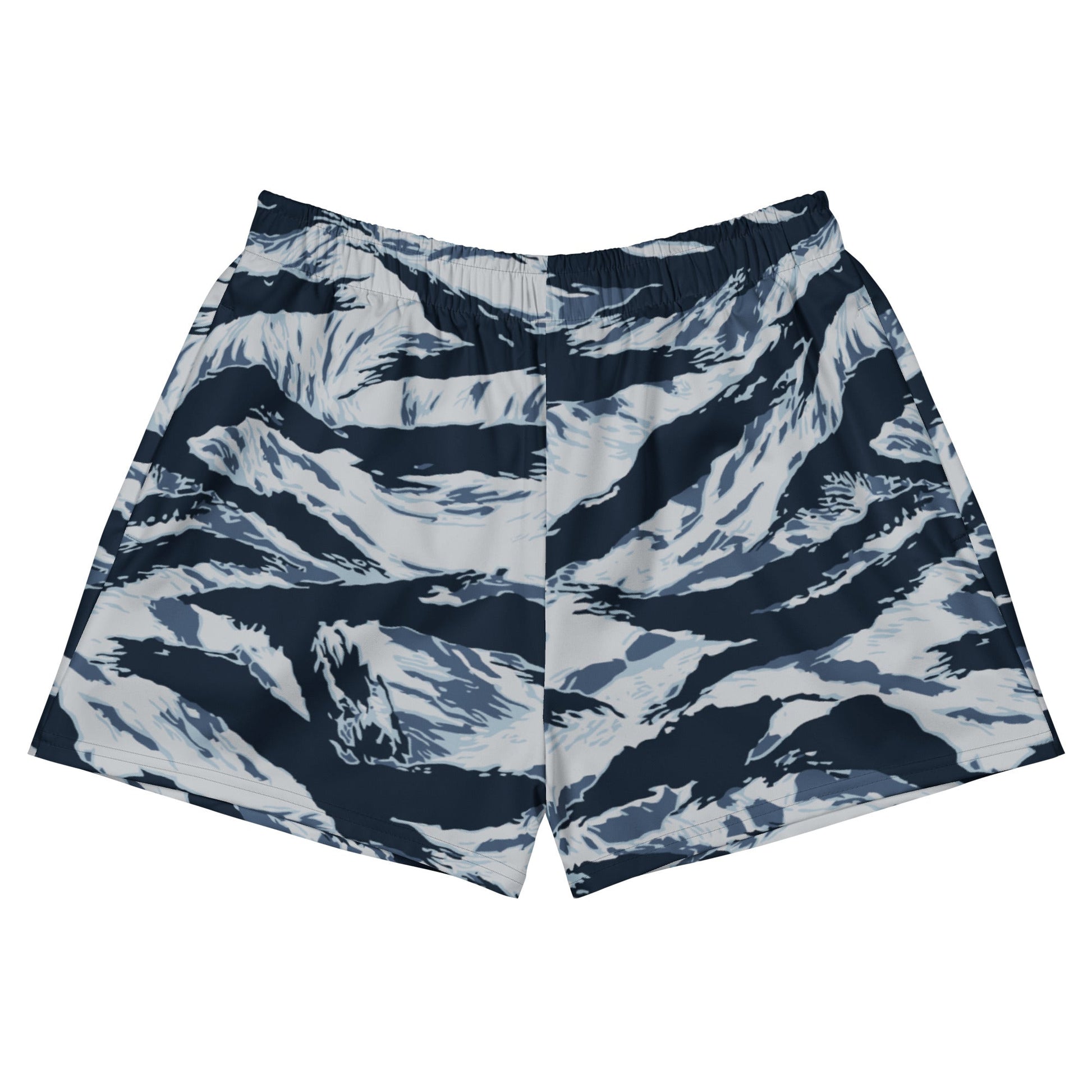 American Tiger Stripe Blue Frost CAMO Unisex Athletic Shorts