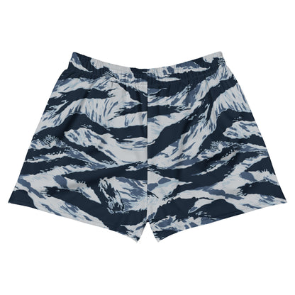 American Tiger Stripe Blue Frost CAMO Unisex Athletic Shorts