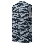 Tiger Stripe Blue Frost CAMO Unisex Basketball Jersey