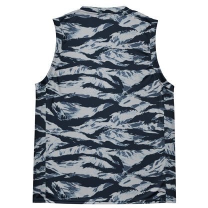 American Tiger Stripe Blue Frost CAMO unisex basketball jersey - Basketball Jerseys
