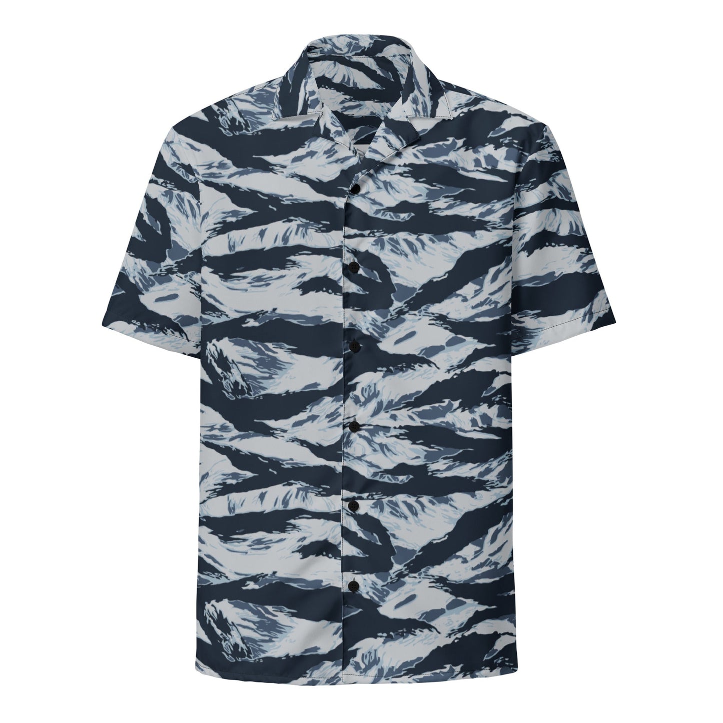 American Tiger Stripe Blue Frost CAMO Unisex button shirt - Button Shirts