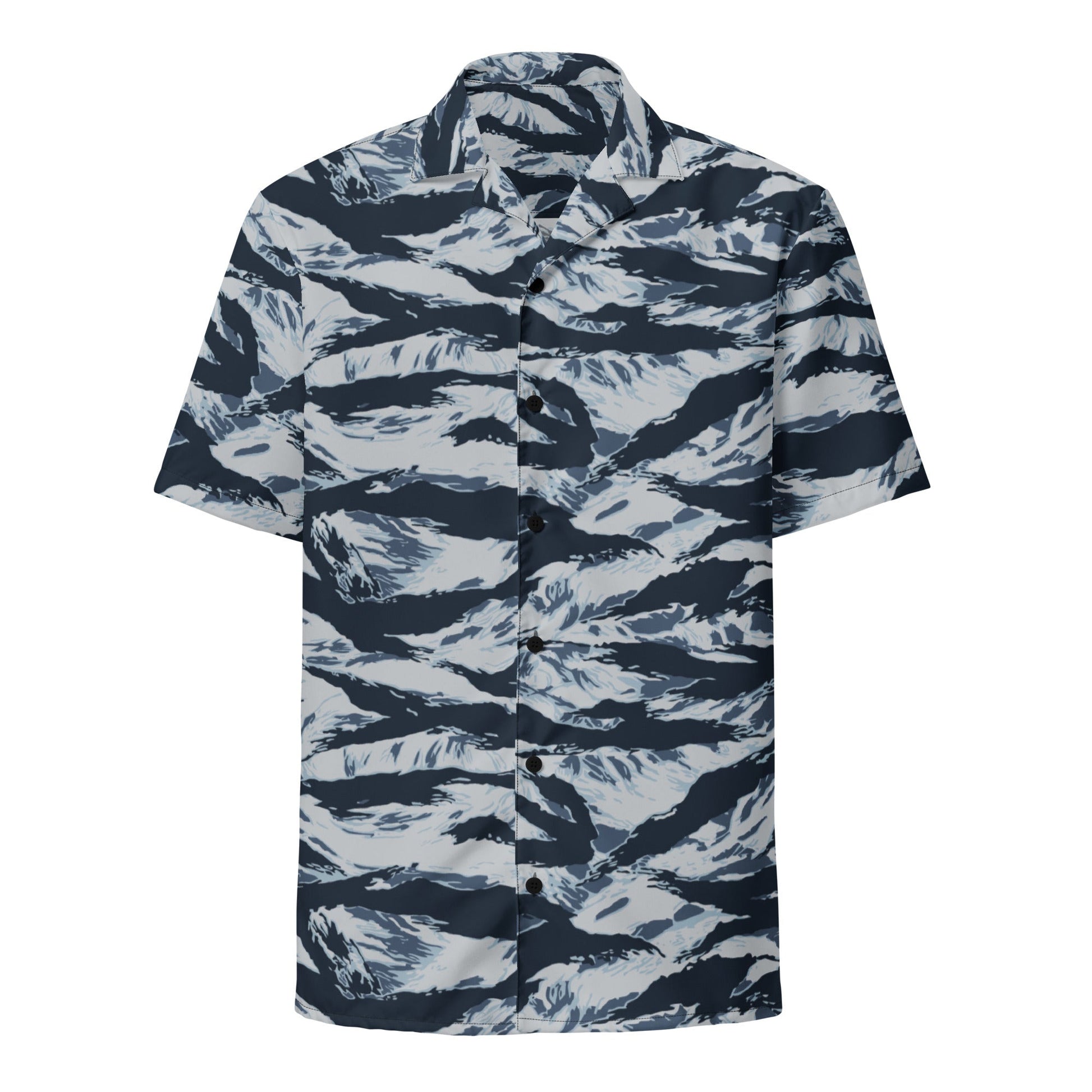 American Tiger Stripe Blue Frost CAMO Unisex button shirt - Button Shirts