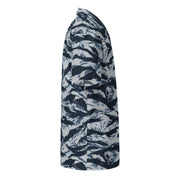 Tiger Stripe Blue Frost CAMO Unisex Short-Sleeve Button Shirt - Button-Up