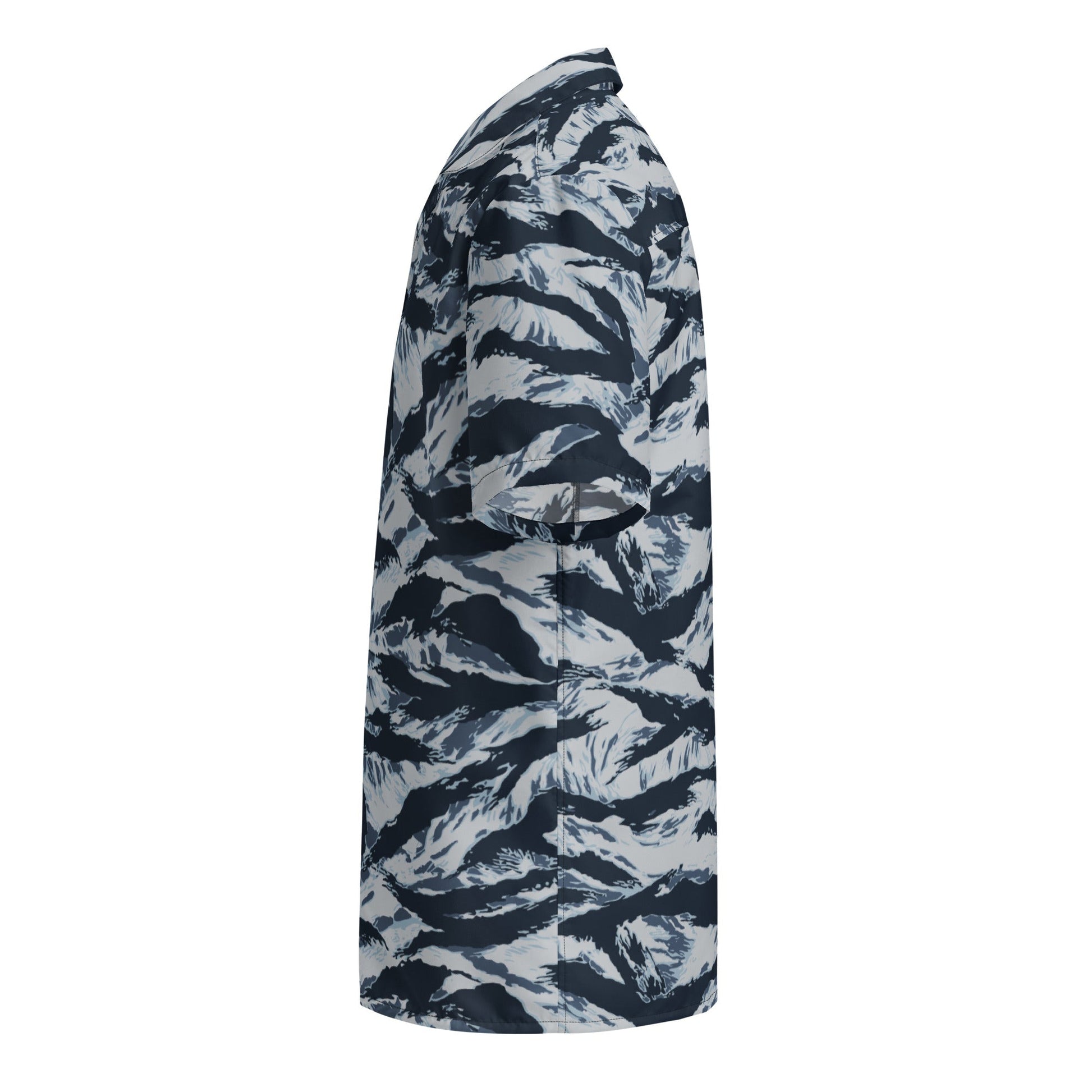 American Tiger Stripe Blue Frost CAMO Unisex button shirt - Button Shirts