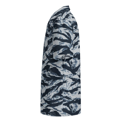 American Tiger Stripe Blue Frost CAMO Unisex button shirt - Button Shirts