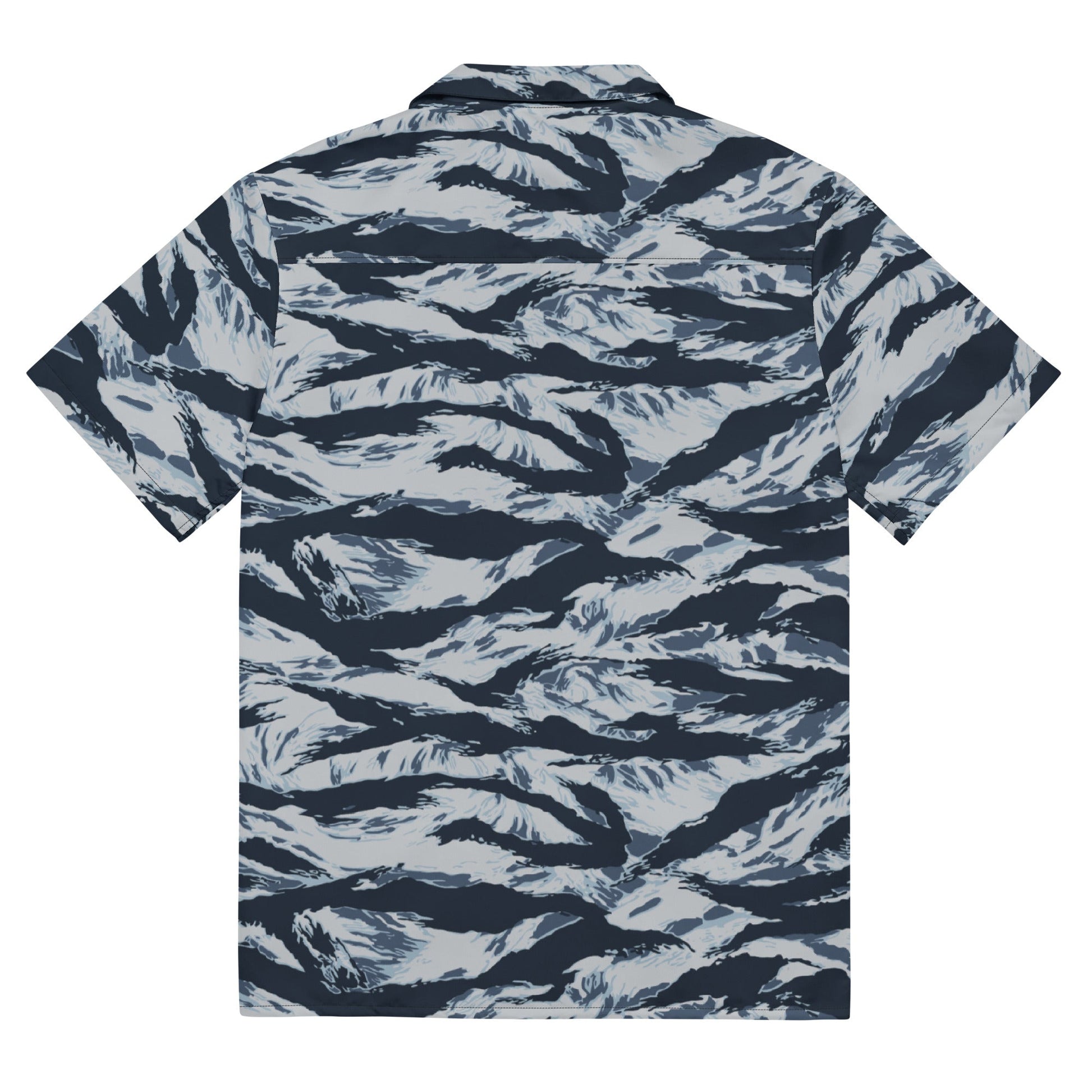 American Tiger Stripe Blue Frost CAMO Unisex button shirt - Button Shirts
