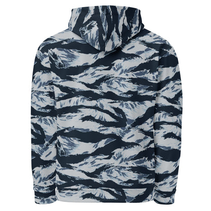 American Tiger Stripe Blue Frost CAMO Unisex Hoodie - Hoodies