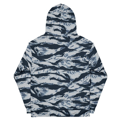 American Tiger Stripe Blue Frost CAMO Unisex Hoodie - Hoodies
