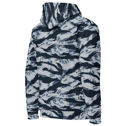American Tiger Stripe Blue Frost CAMO Unisex Hoodie - Hoodies