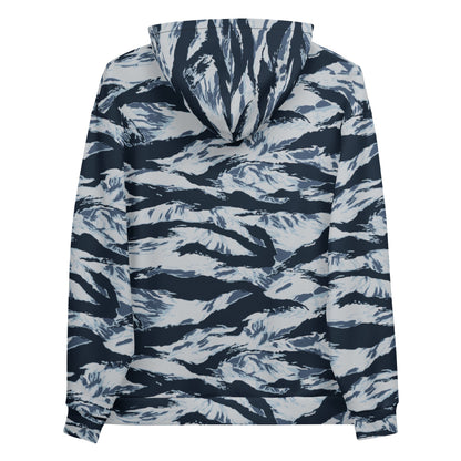 American Tiger Stripe Blue Frost CAMO Unisex Hoodie - Hoodies