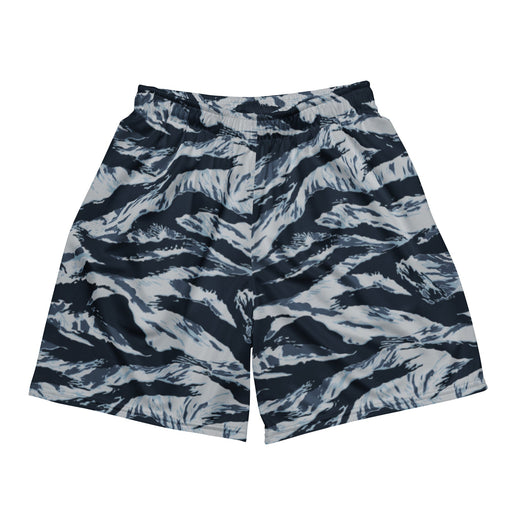 Tiger Stripe Blue Frost CAMO Unisex Mesh Shorts - 2XS