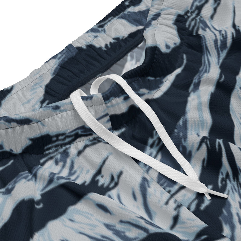 Tiger Stripe Blue Frost CAMO Unisex Mesh Shorts