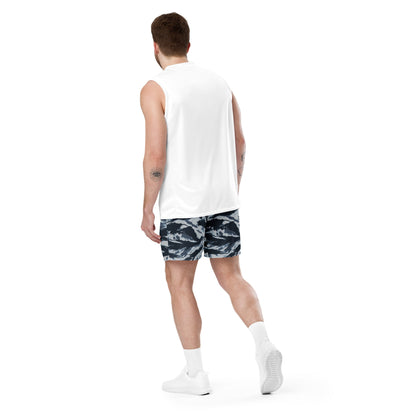 American Tiger Stripe Blue Frost CAMO Unisex Mesh Shorts