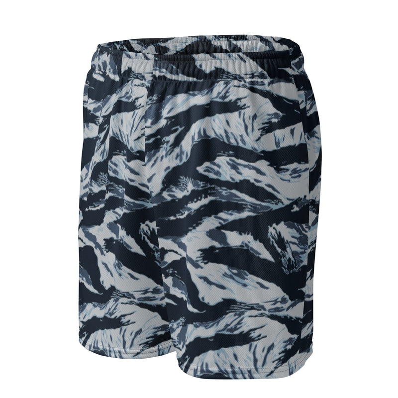Tiger Stripe Blue Frost CAMO Unisex Mesh Shorts