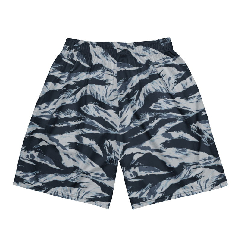 Tiger Stripe Blue Frost CAMO Unisex Mesh Shorts