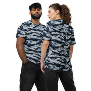 Tiger Stripe Blue Frost CAMO Unisex Sports Jersey - 2XS