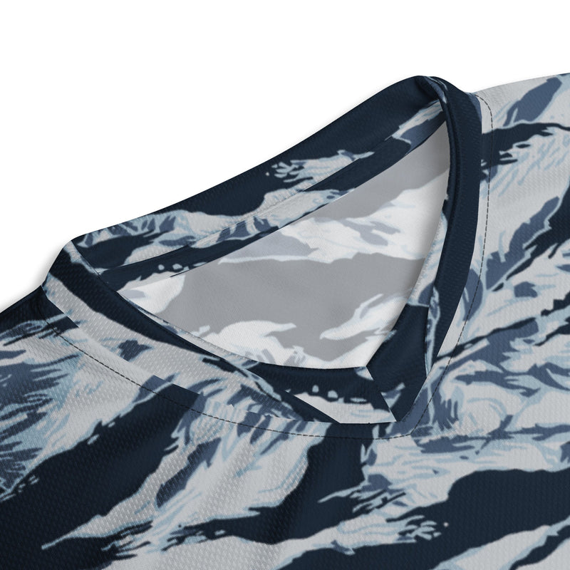 Tiger Stripe Blue Frost CAMO Unisex Sports Jersey