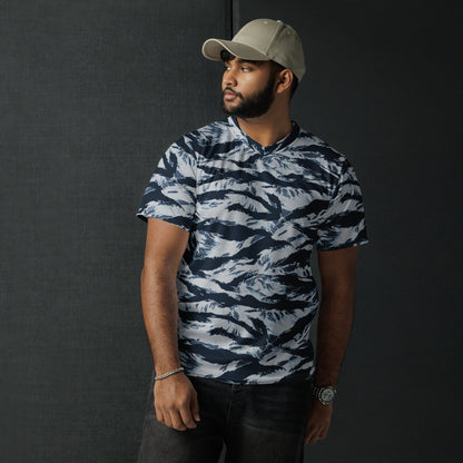 American Tiger Stripe Blue Frost CAMO unisex sports jersey - Sports Jerseys