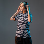 Tiger Stripe Blue Frost CAMO Unisex Sports Jersey