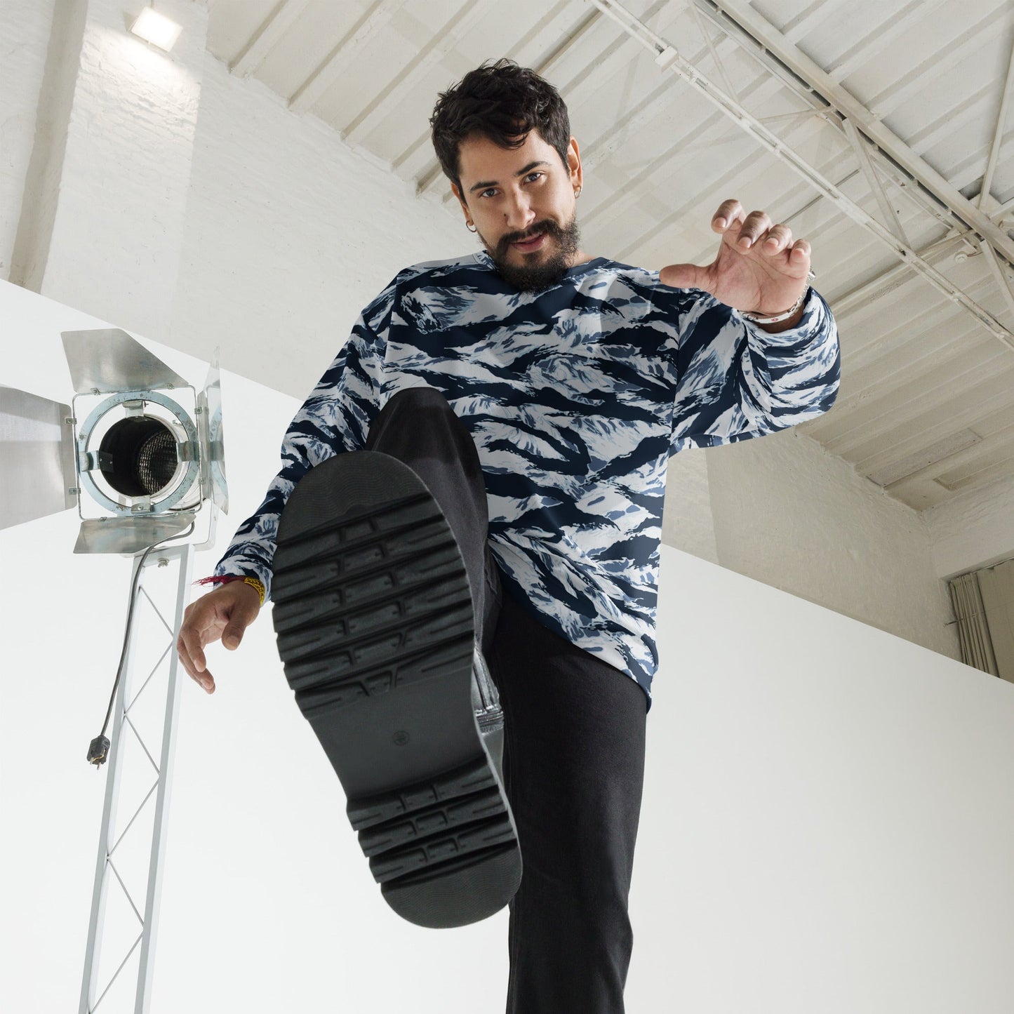 American Tiger Stripe Blue Frost CAMO Unisex Sweatshirt - Sweatshirts