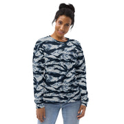 Tiger Stripe Blue Frost CAMO Unisex Sweatshirt