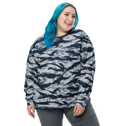American Tiger Stripe Blue Frost CAMO Unisex Sweatshirt - Sweatshirts