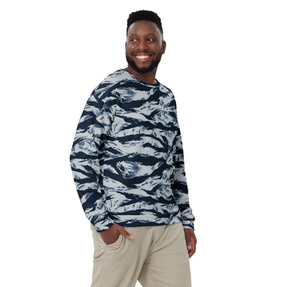 American Tiger Stripe Blue Frost CAMO Unisex Sweatshirt - Sweatshirts