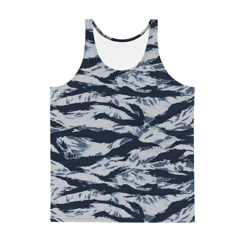 Tiger Stripe Blue Frost CAMO Unisex Tank Top