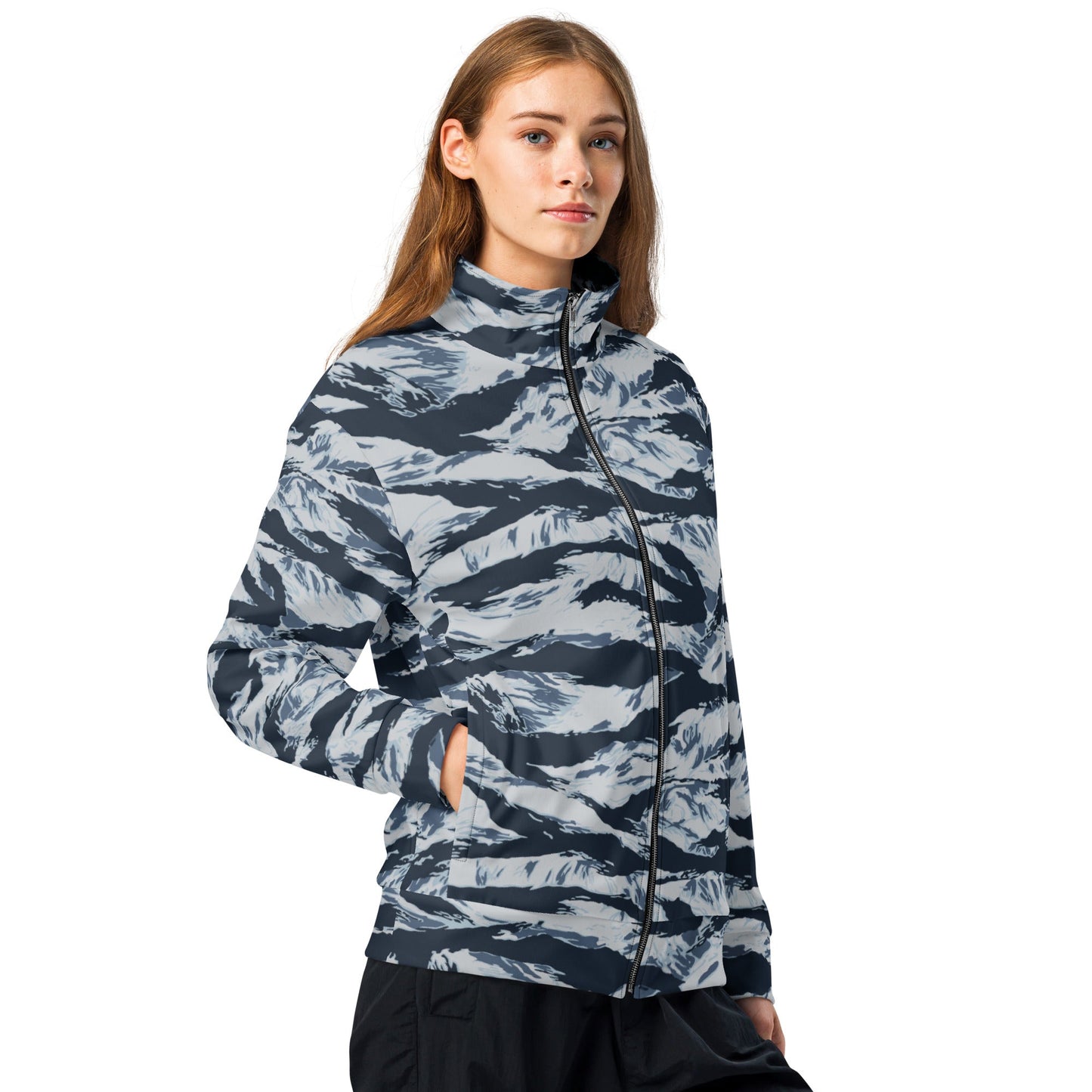 American Tiger Stripe Blue Frost CAMO Unisex track jacket - Track Jackets