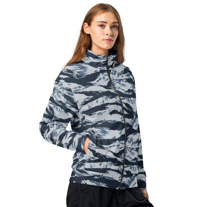 American Tiger Stripe Blue Frost CAMO Unisex track jacket - Track Jackets