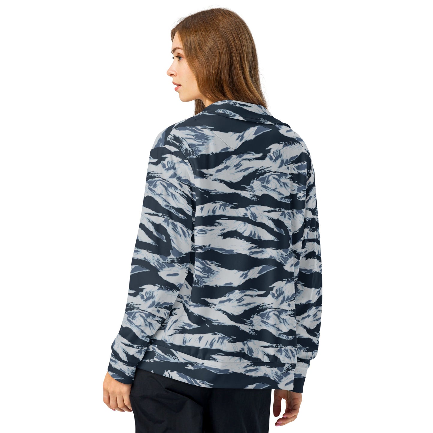 American Tiger Stripe Blue Frost CAMO Unisex track jacket - Track Jackets