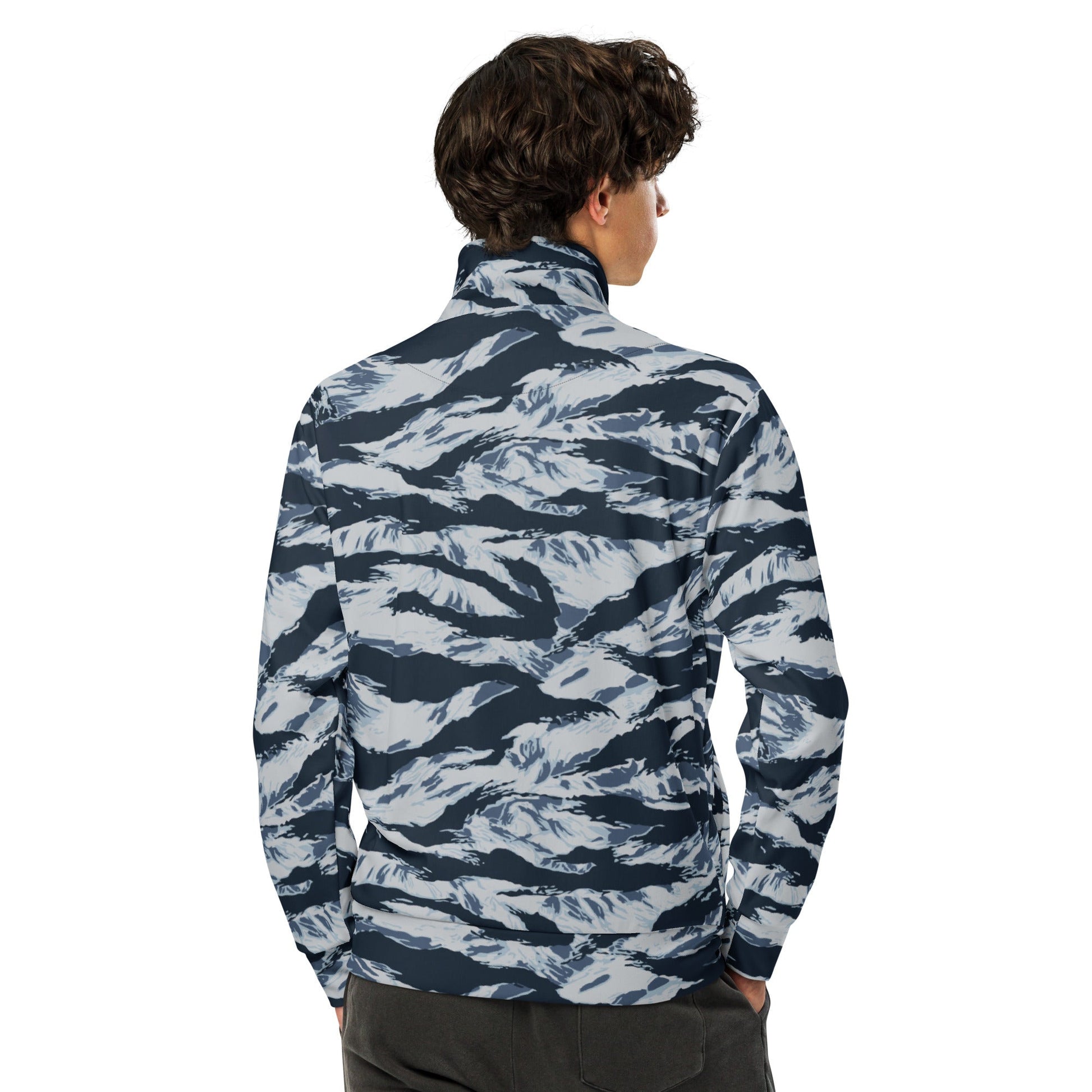 American Tiger Stripe Blue Frost CAMO Unisex track jacket - Track Jackets