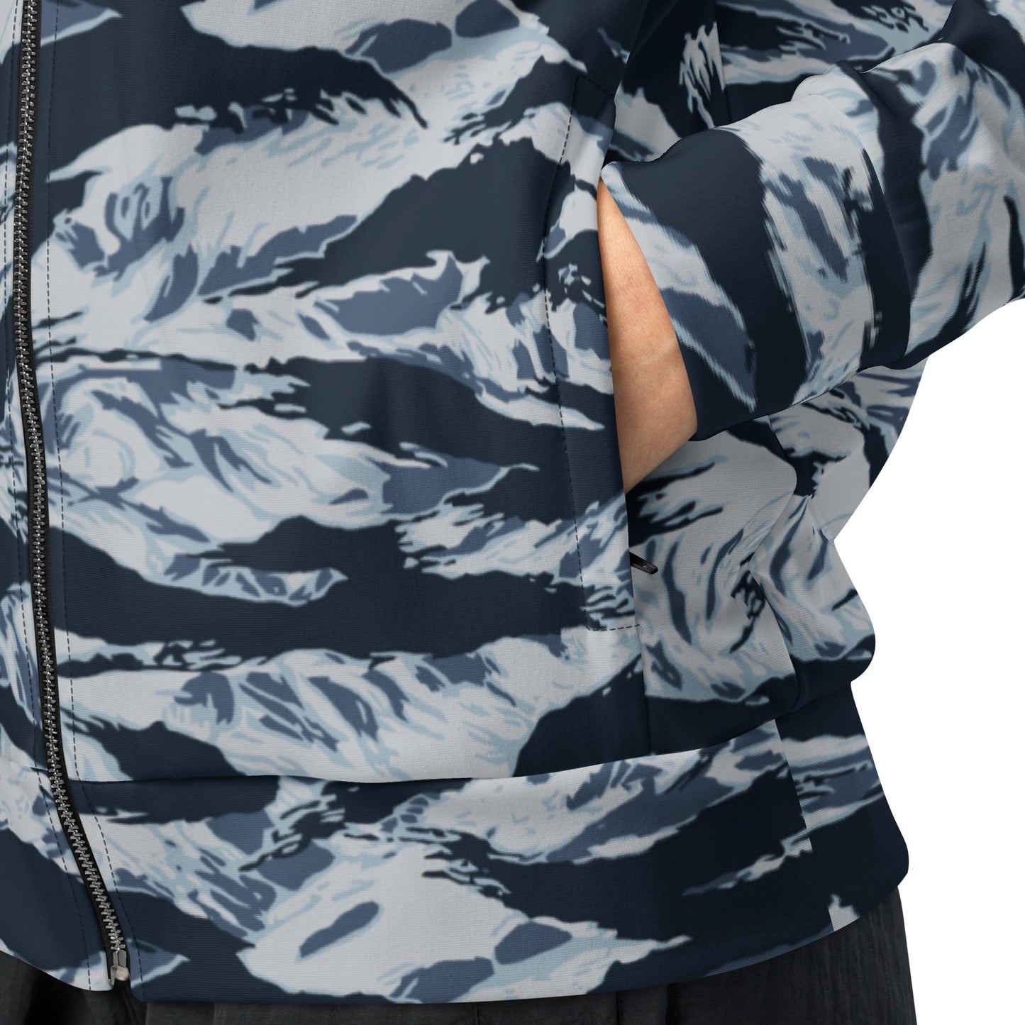 American Tiger Stripe Blue Frost CAMO Unisex track jacket - Track Jackets